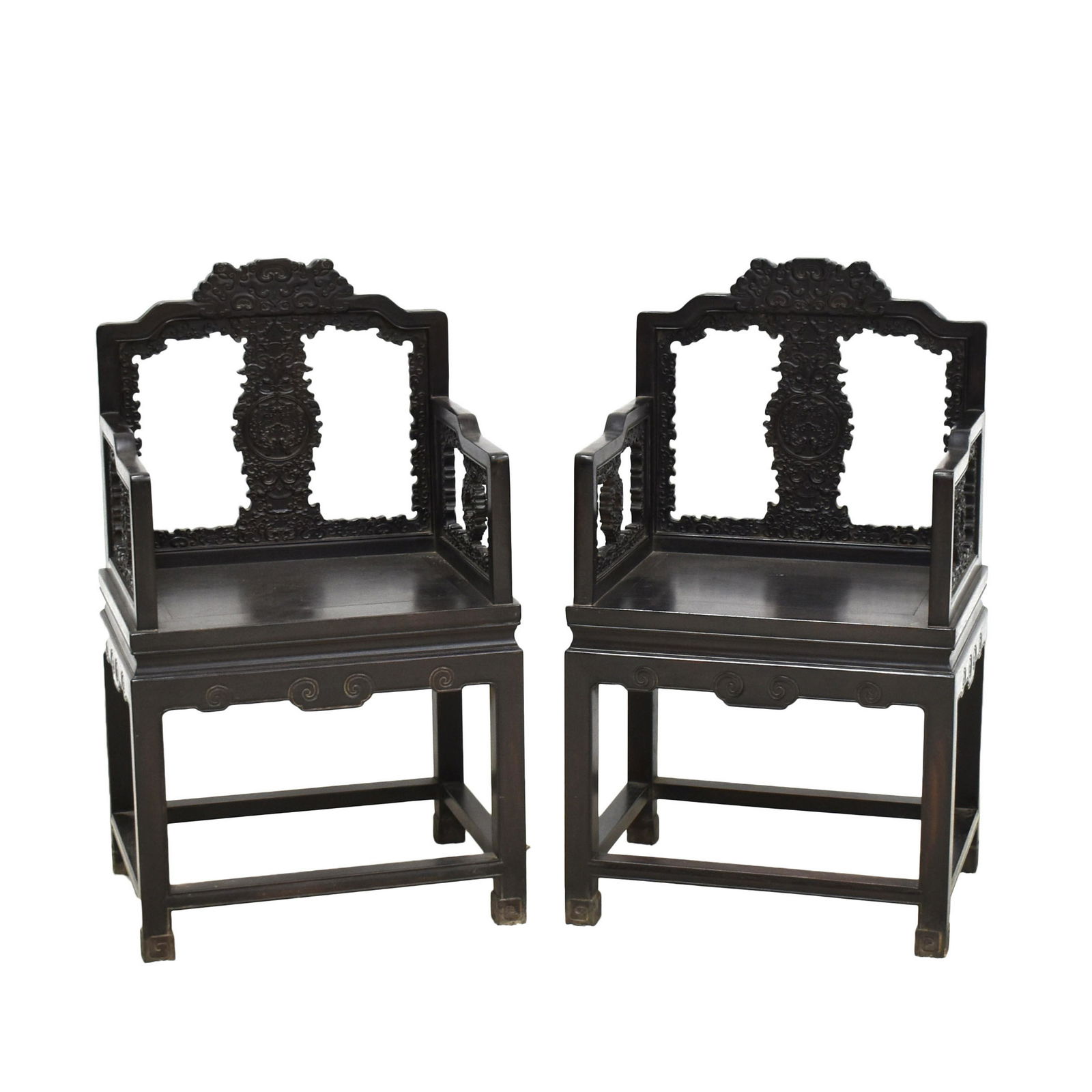 PAIR ZITAN ROCOCO MOTIF MASTER ARM CHAIRS (1 of 8)