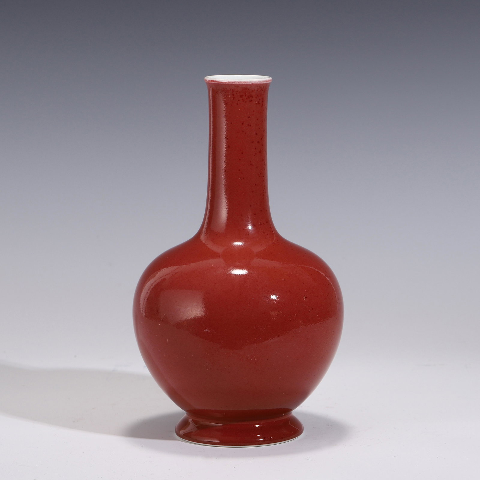 RED MONOCHROME GLAZED BOTTLE (1 of 9)