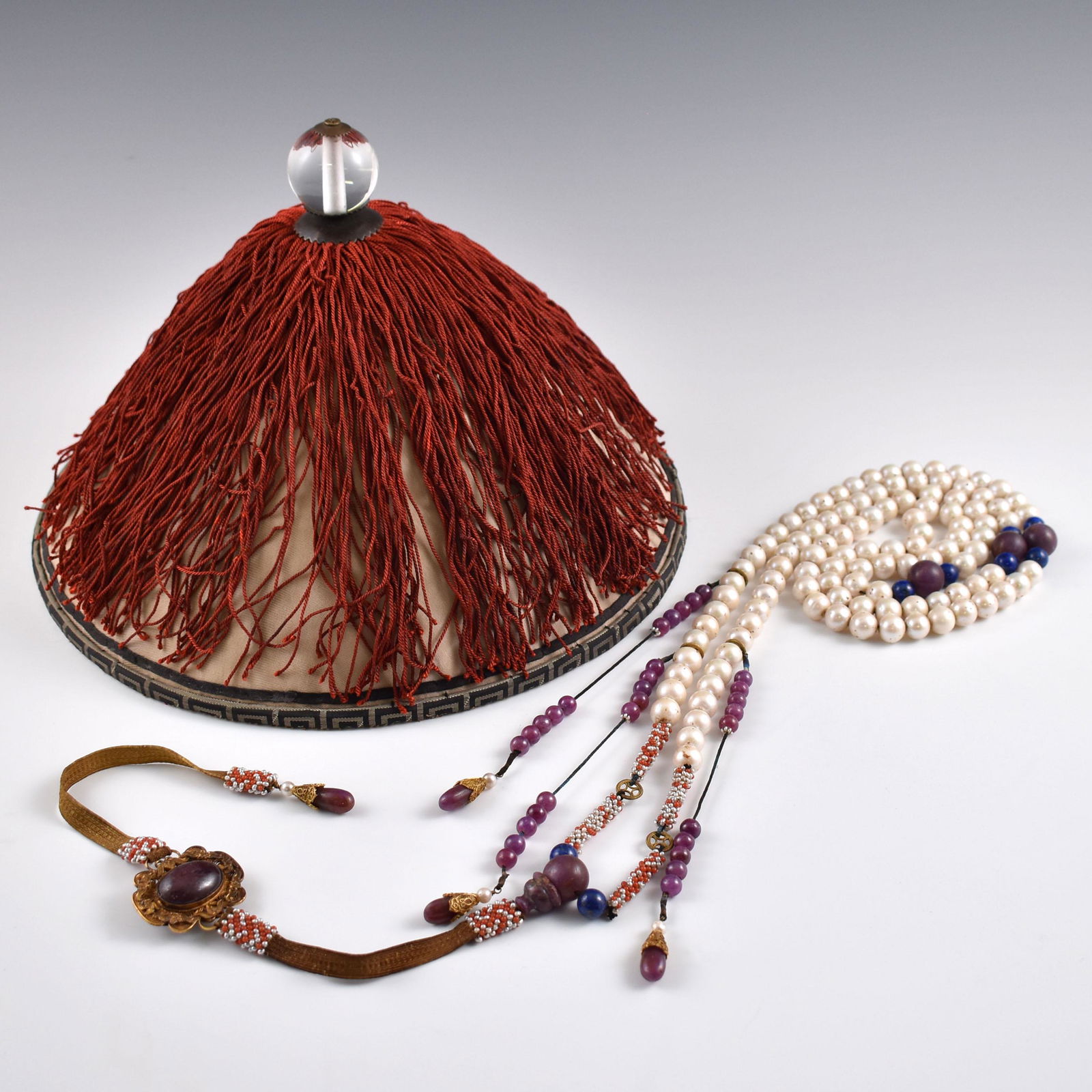 PEARL CHAOZHU COURT NECKLACE  & OFFICER HAT (1 of 14)