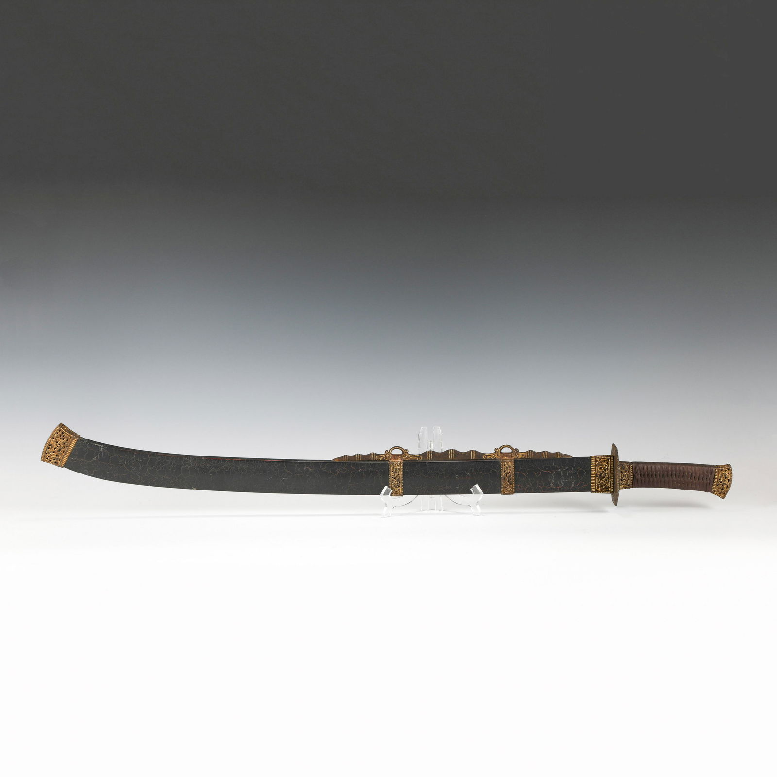QING DAOGUANG GILT BRONZE CEREMONIAL SWORD (1 of 10)