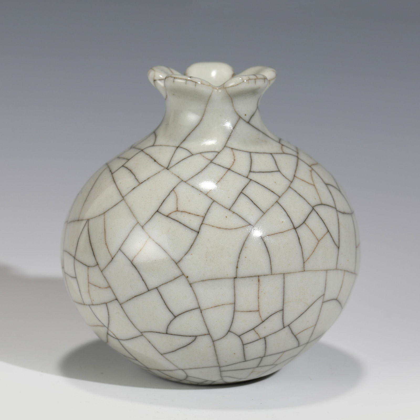 QIANLONG GE GLAZE POMEGRANATE ZUN VASE (1 of 9)