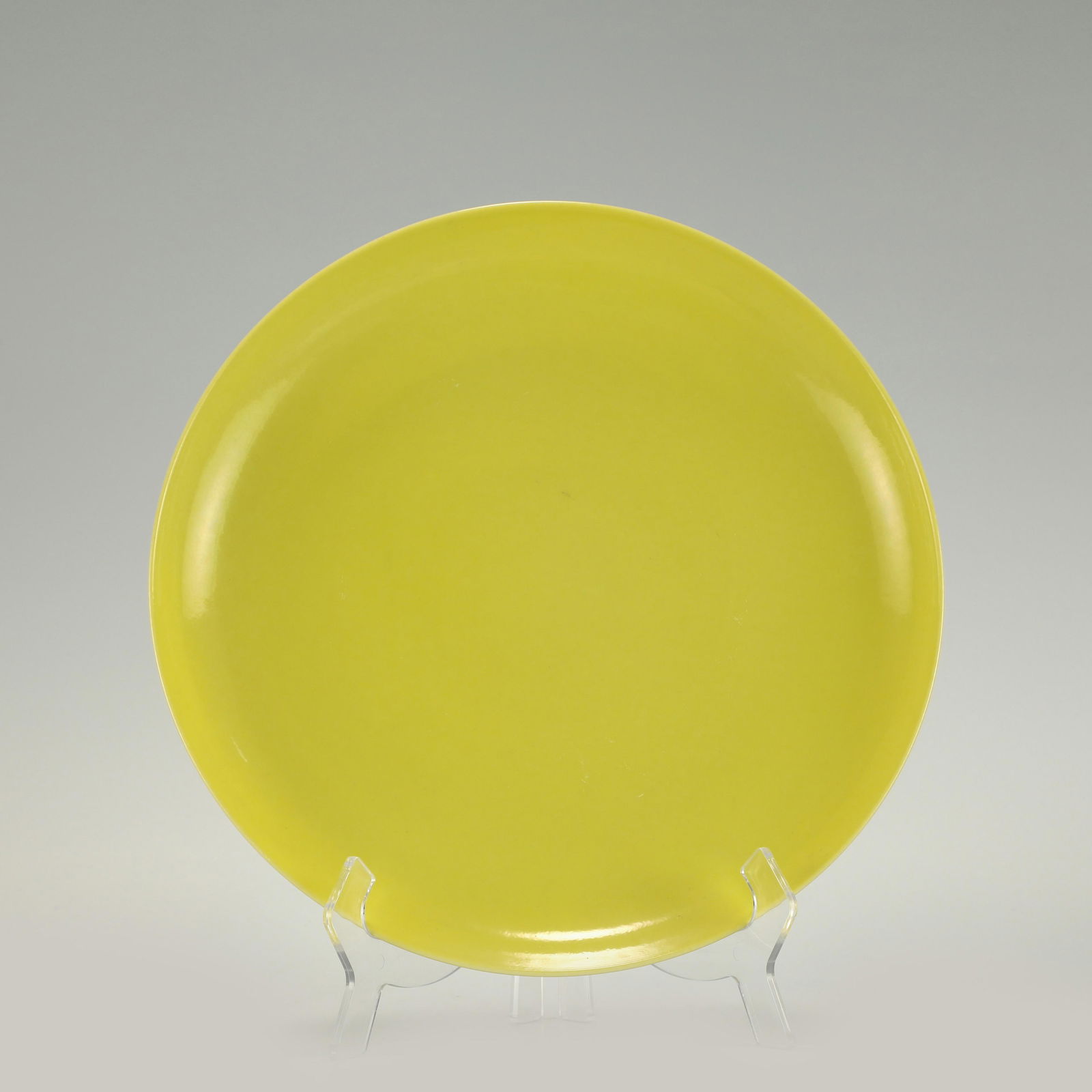 QING QIANLONG YELLOW GLAZED PLATE (1 of 9)