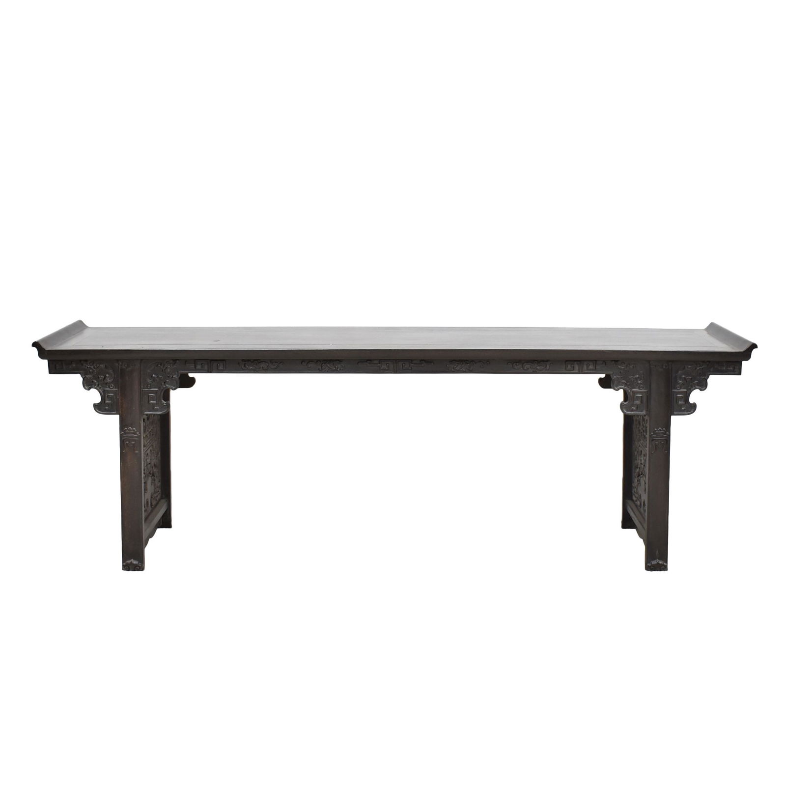 ANTIQUE CHINESE ZITAN EVERTED RIM LONG ALTAR TABLE (1 of 15)