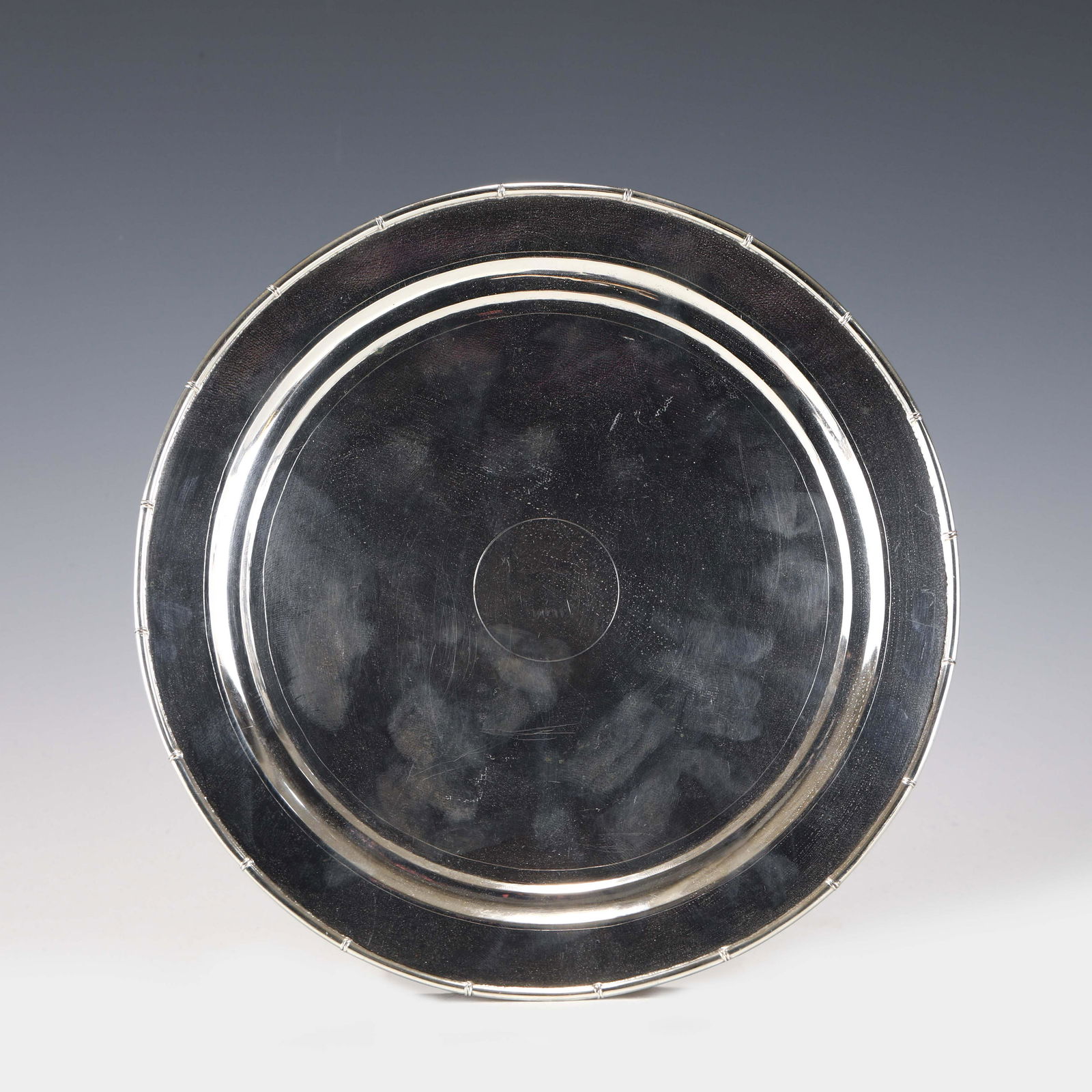 STERLING SILVER ROUND TRAY (1 of 9)