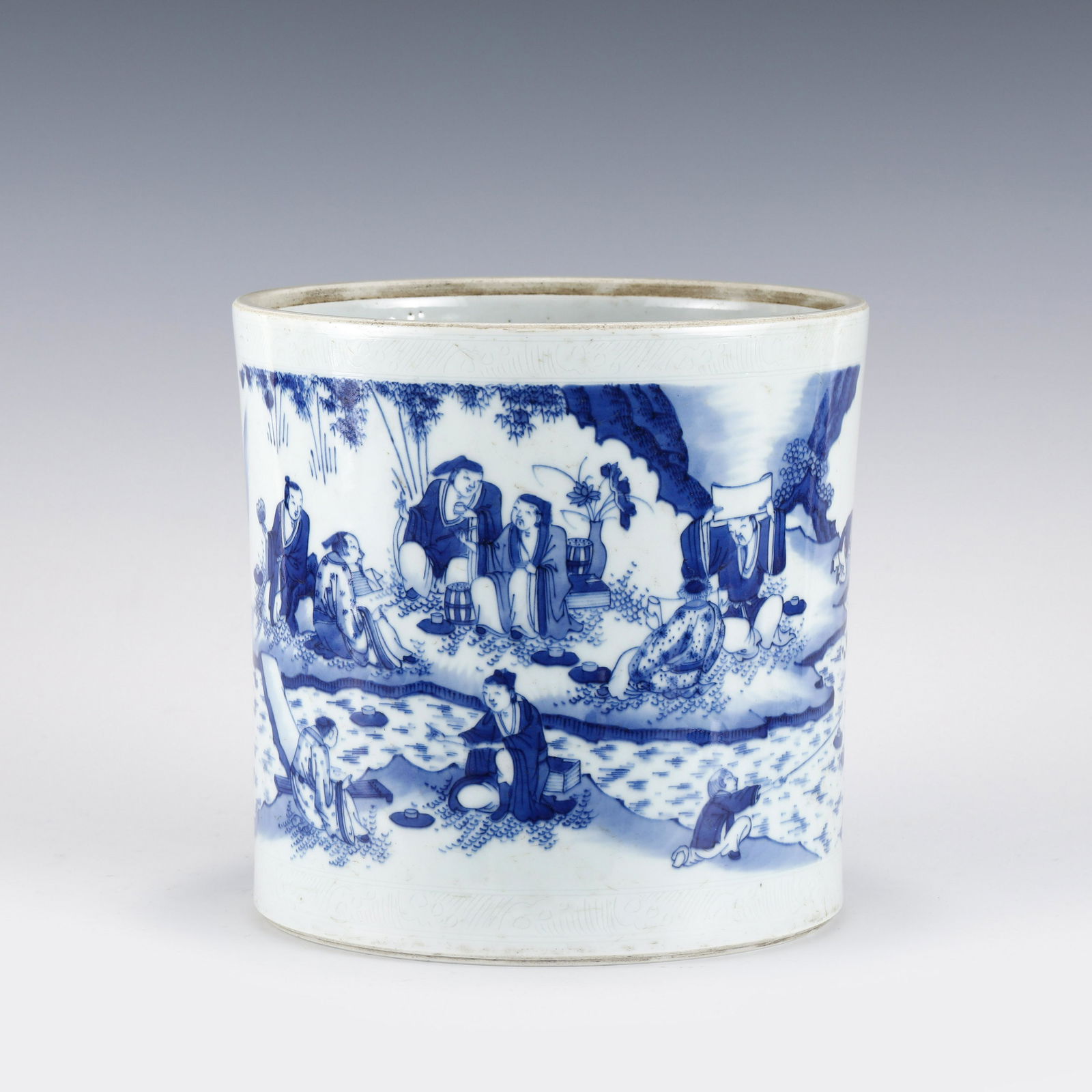 MING CHONGZHEN BLUE & WHITE PEN HOLDER (1 of 10)