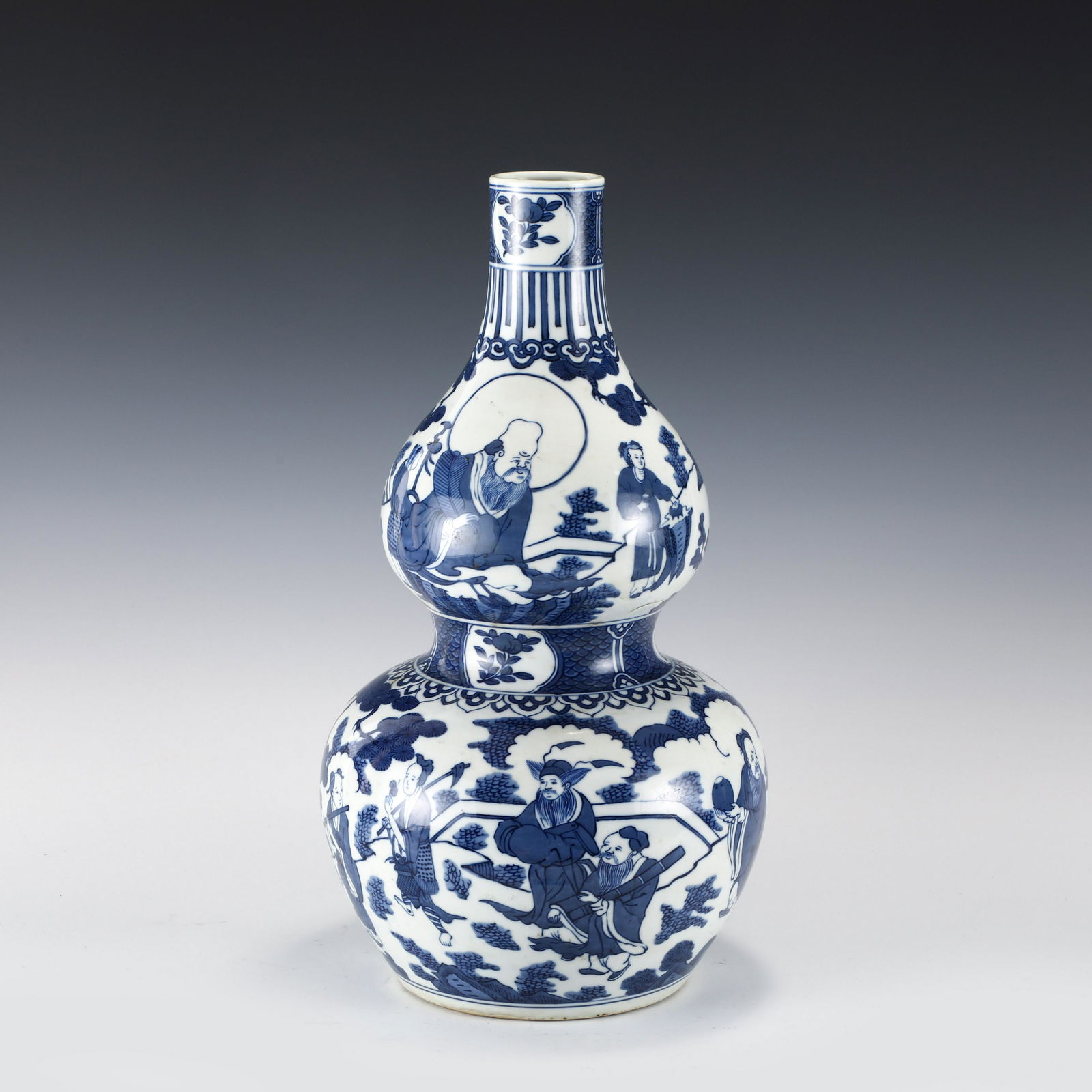 MING JIAJING BLUE & WHITE GOURD BOTTLE (1 of 10)