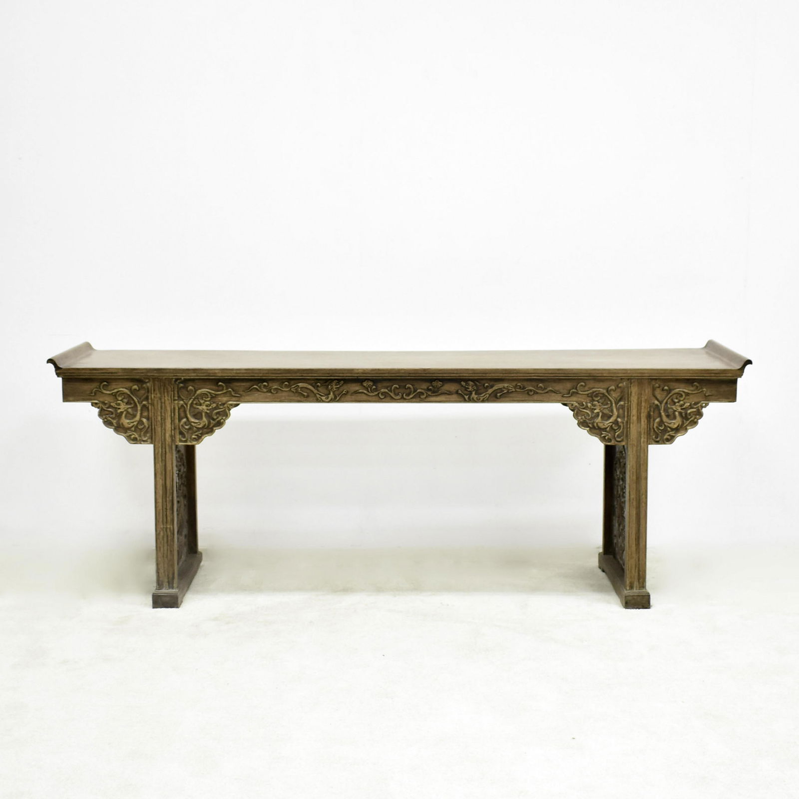 ANTIQUE HUANGHUALI CARVED DRAGON LONG ALTAR TABLE (1 of 14)