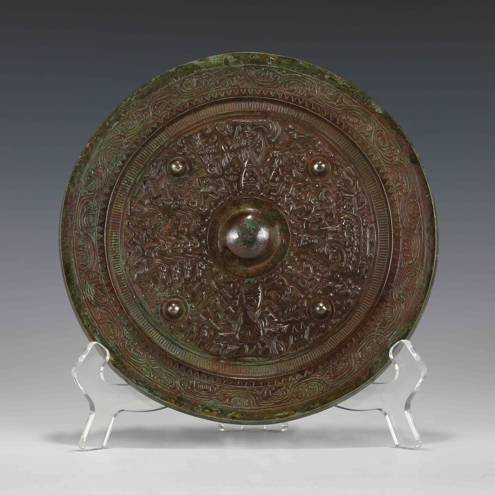 ANCIENT CHINESE BRONZE MIRROR (1 of 10)