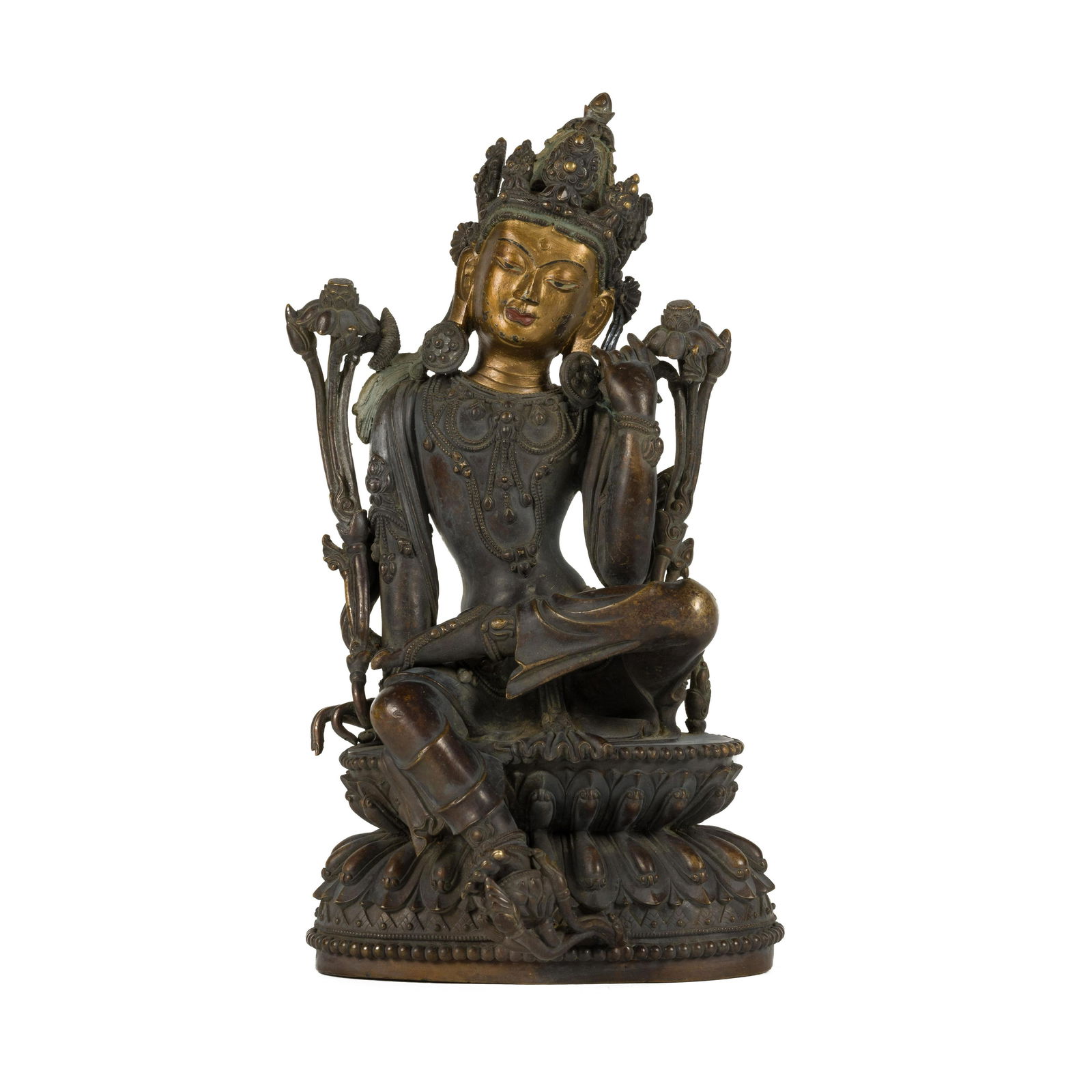 MING GILT BRONZE THINKING BUDDHA LOKITHESVARA (1 of 4)