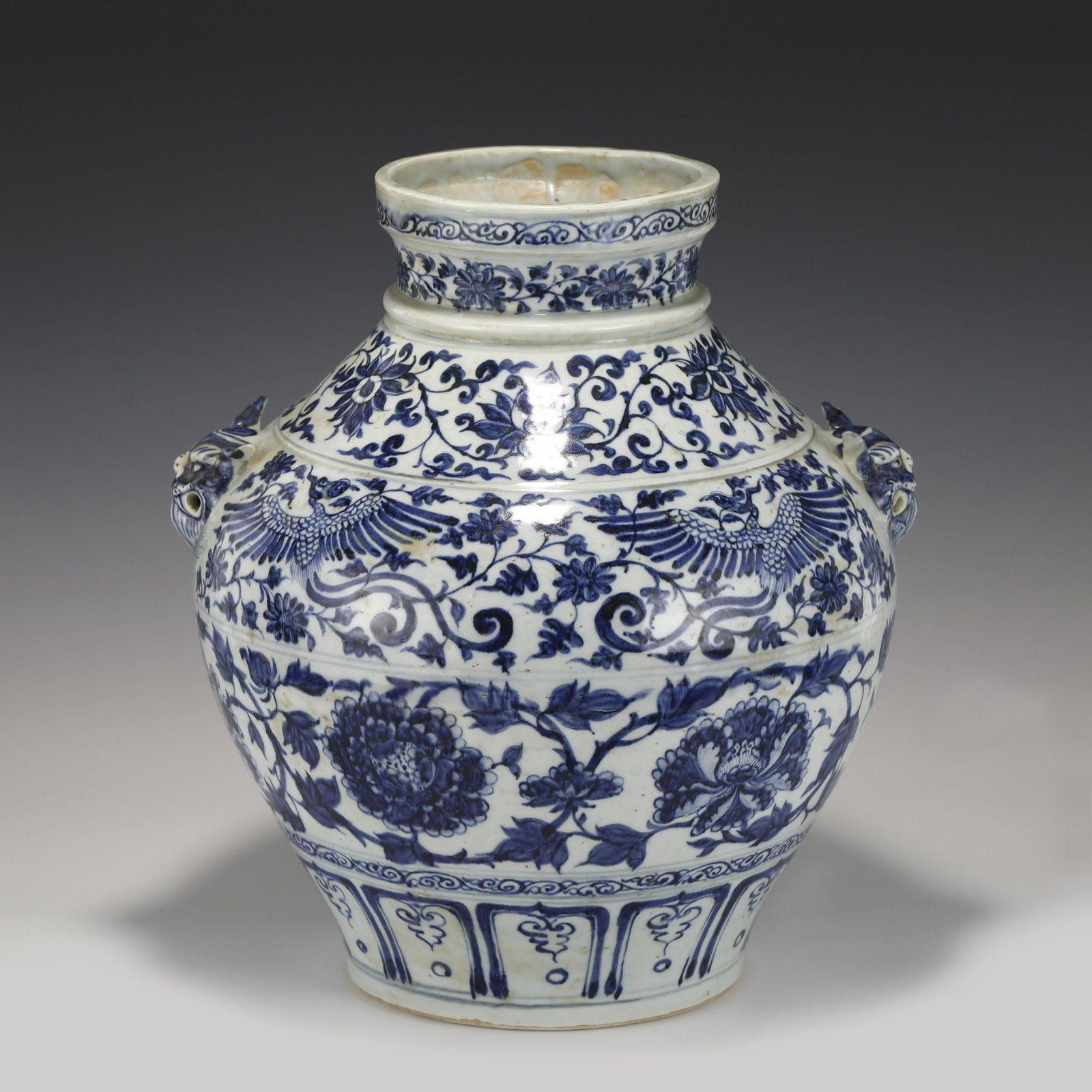 YUAN BLUE & WHITE AMPHORA JAR (1 of 11)