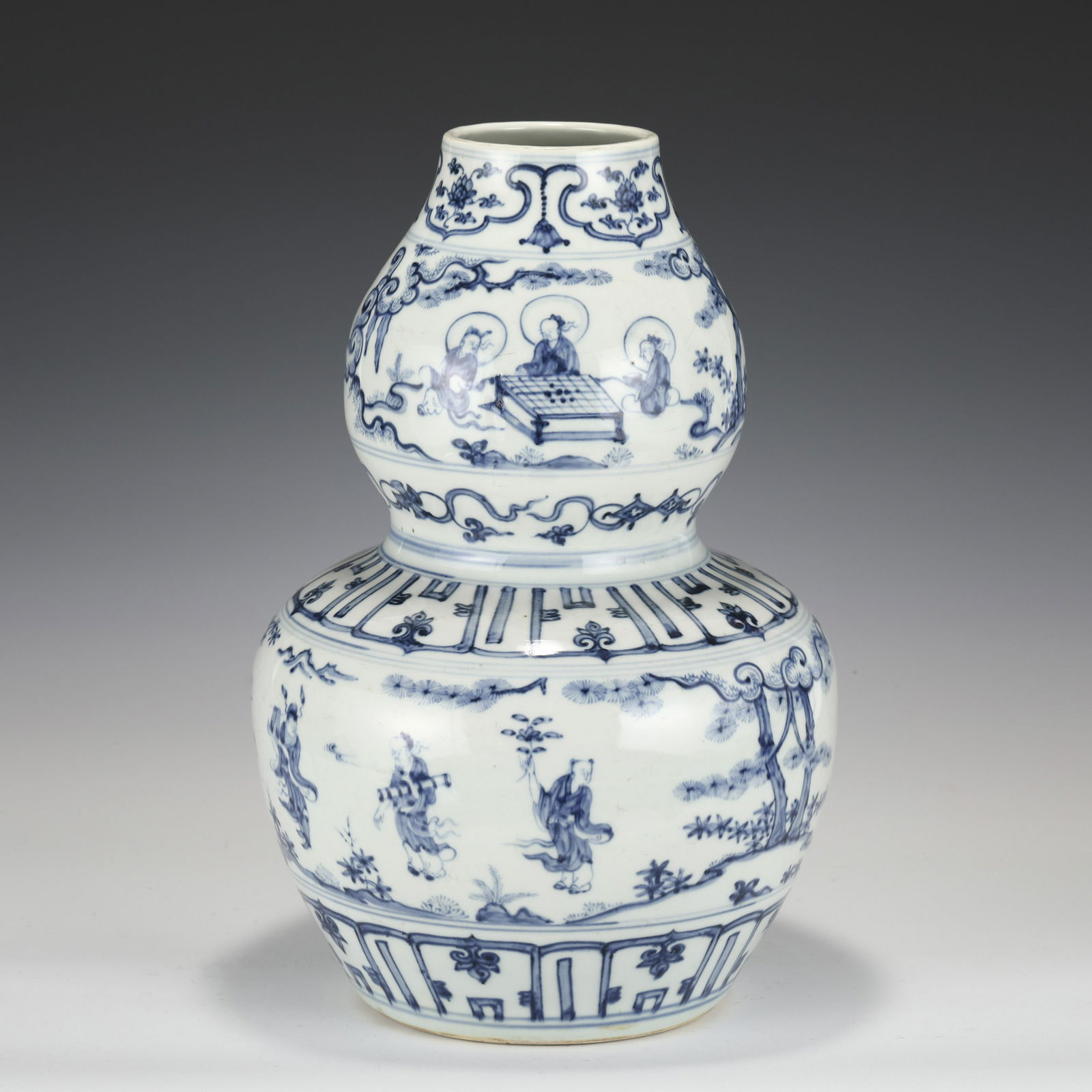 MING BLUE & WHITE GOURD BOTTLE (1 of 11)