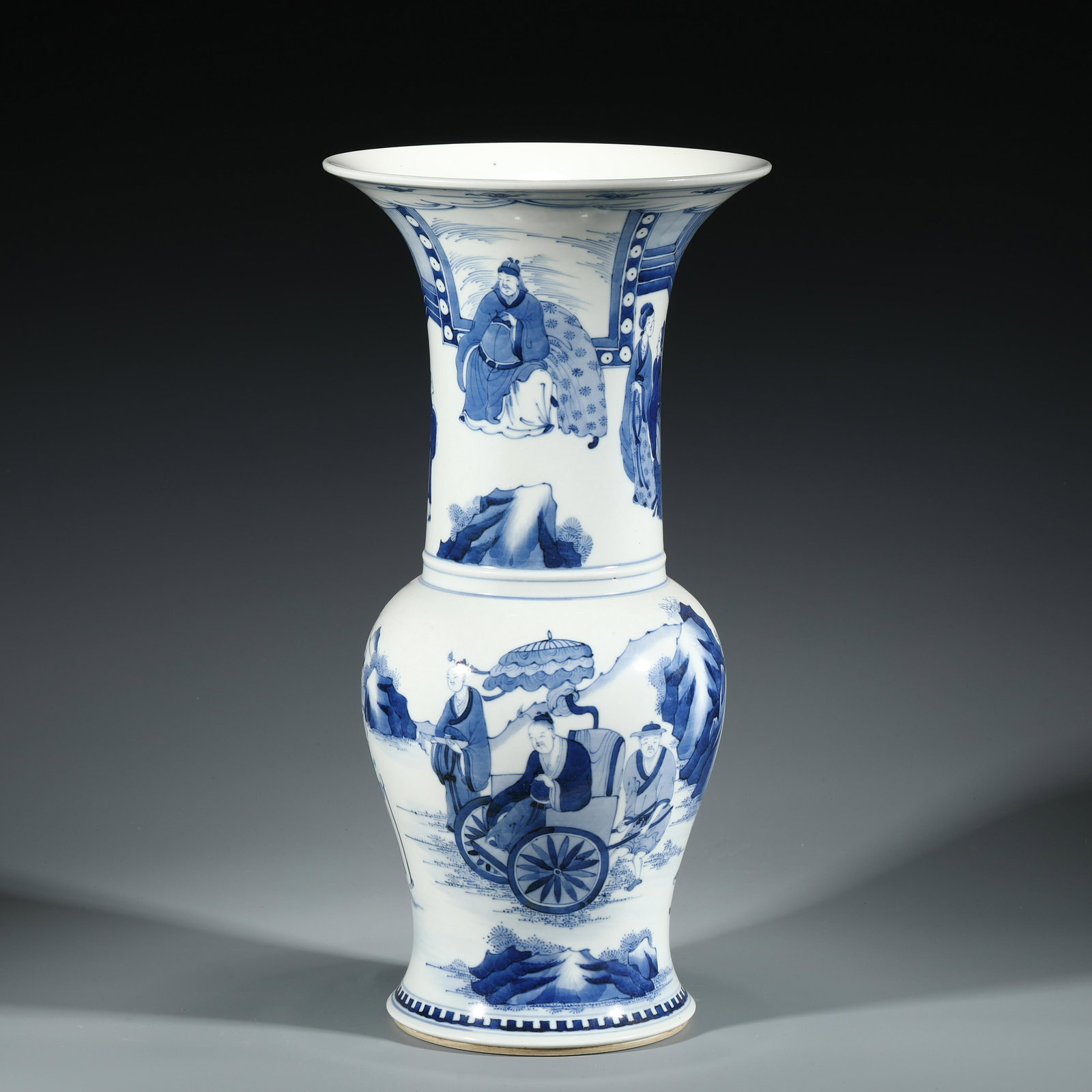 KANGXI BLUE & WHITE PHOENIX TAIL VASE (1 of 10)