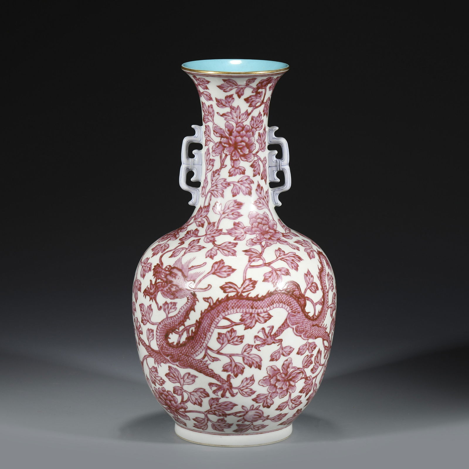DAOGUANG ENAMEL PAINTING DRAGON AMPHORA VASE (1 of 10)