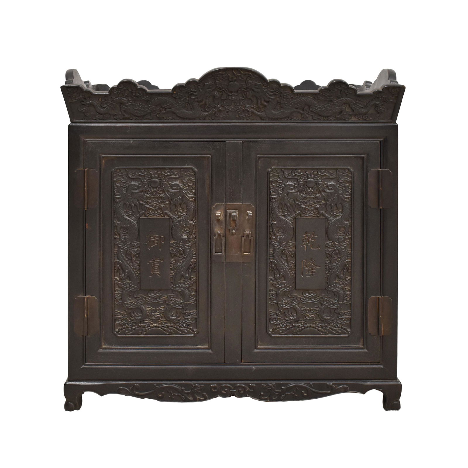 ANTIQUE CHINESE ZITAN DRESSING CABINET (1 of 9)