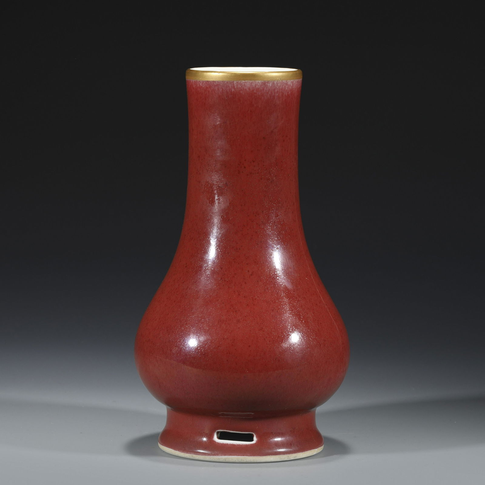 QING JIHONG RED PORCELAIN VASE (1 of 8)