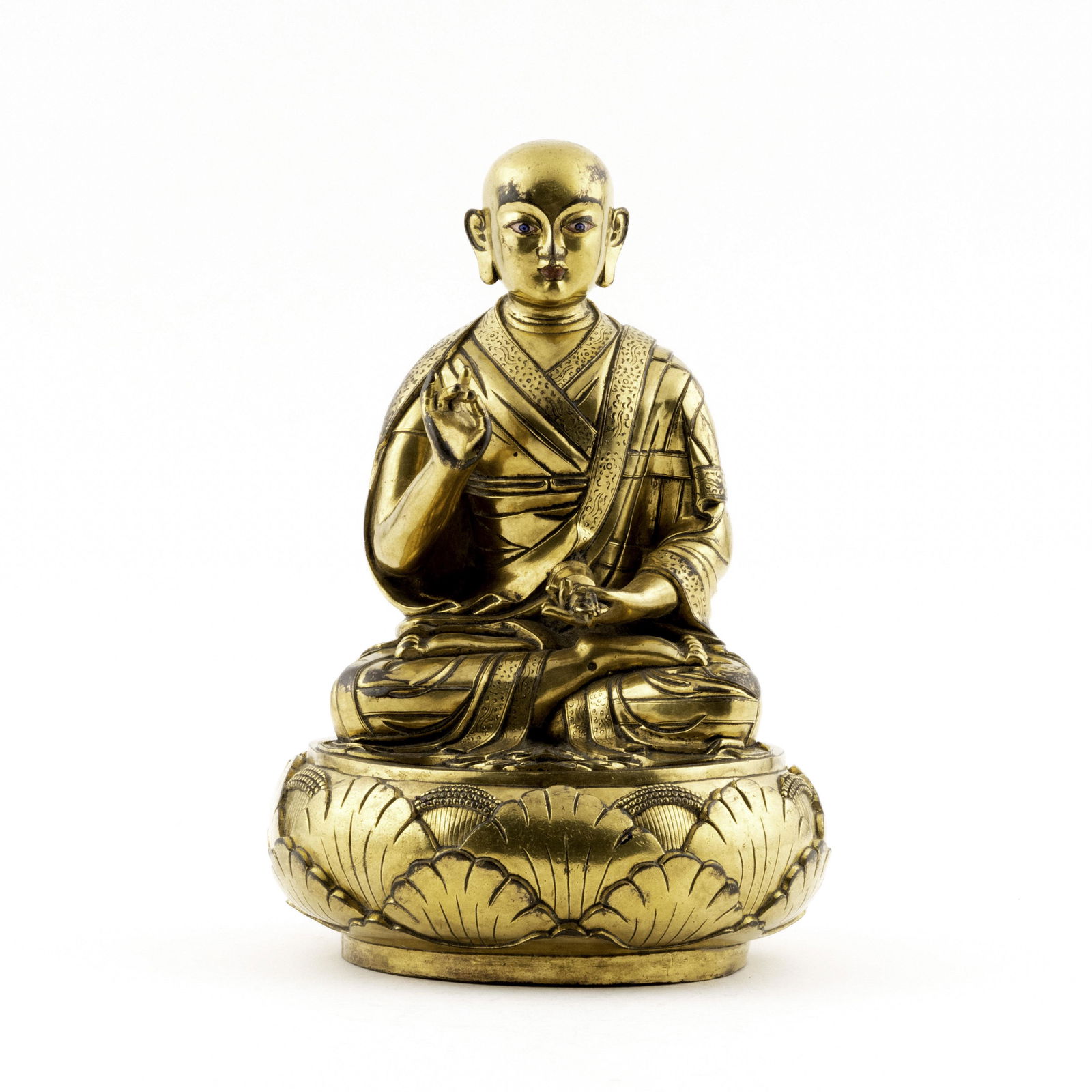 QING GILT BRONZE BUDDHA TEACHER YESHE DORJE (1 of 7)