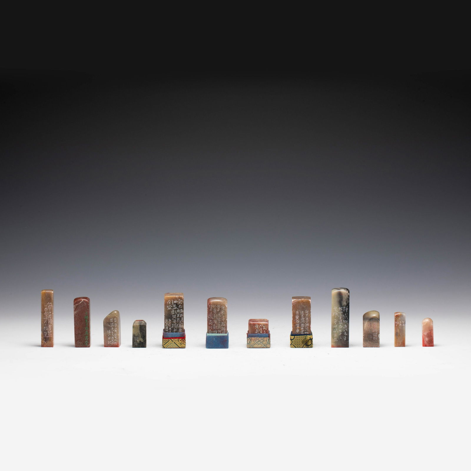 SET OF TWELVE SHOUSHAN STONE CHOP SEALS (1 of 10)