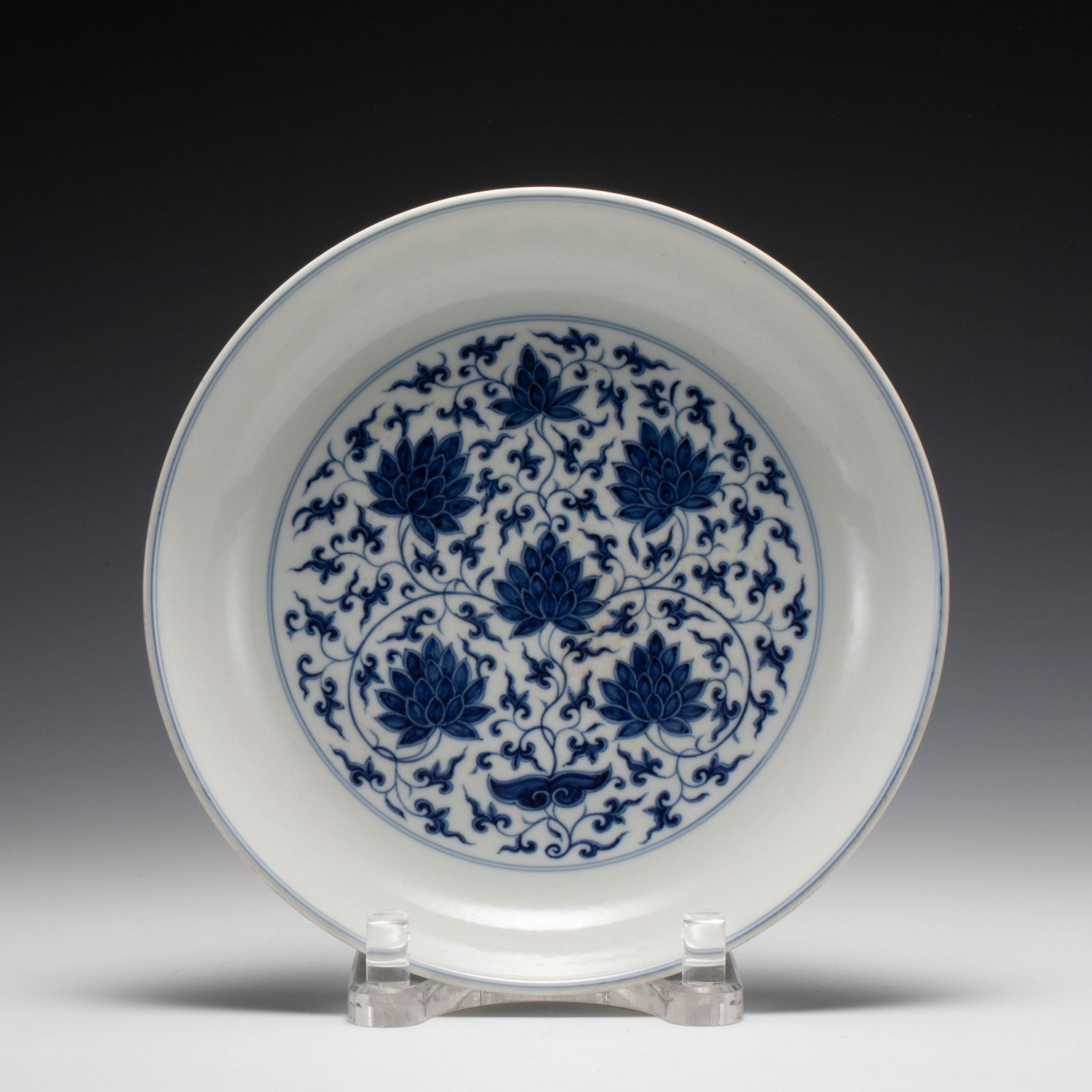 QING YONGZHENG BLUE & WHITE PLATE (1 of 8)