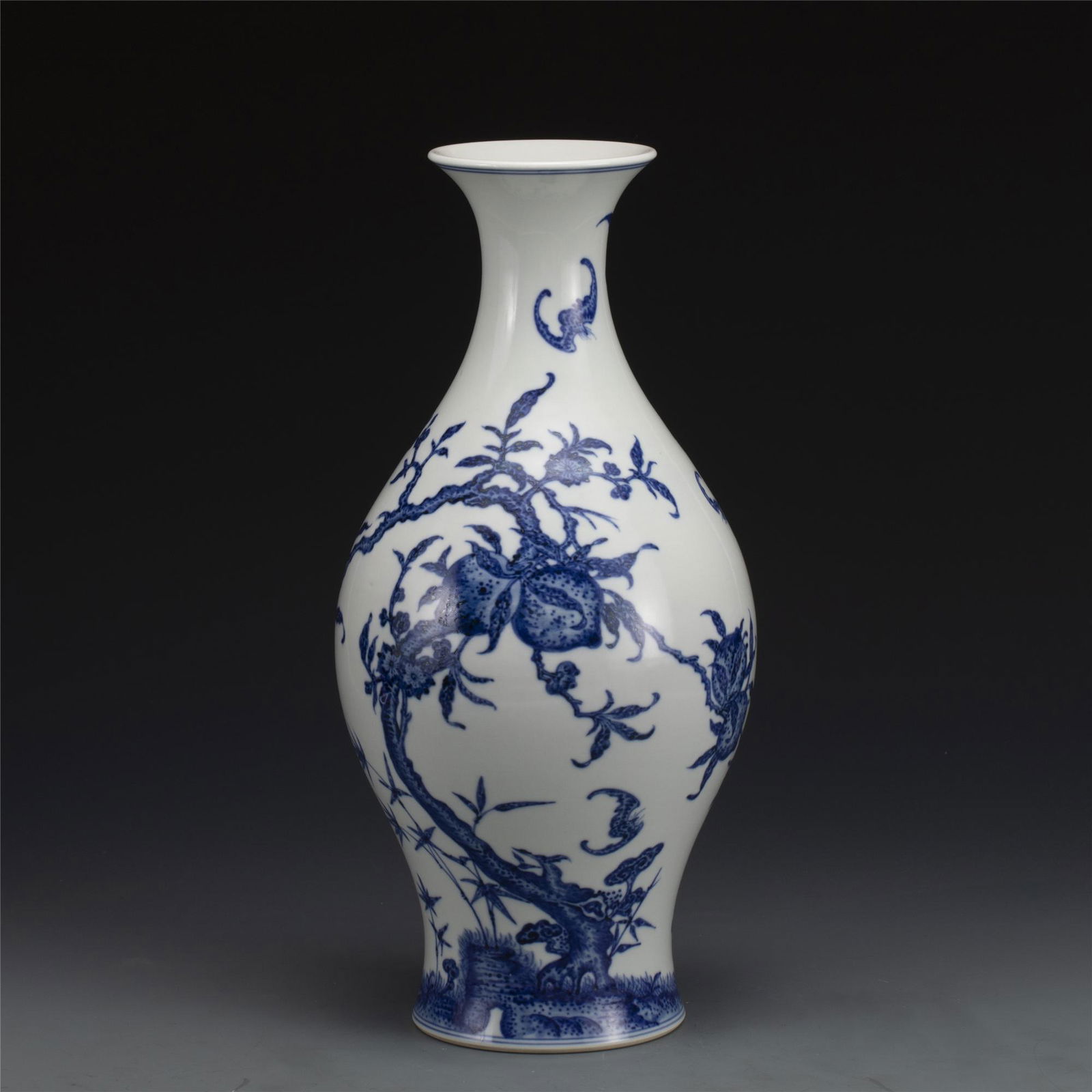 QING YONGZHENG BLUE & WHITE WILLOW VASE (1 of 8)