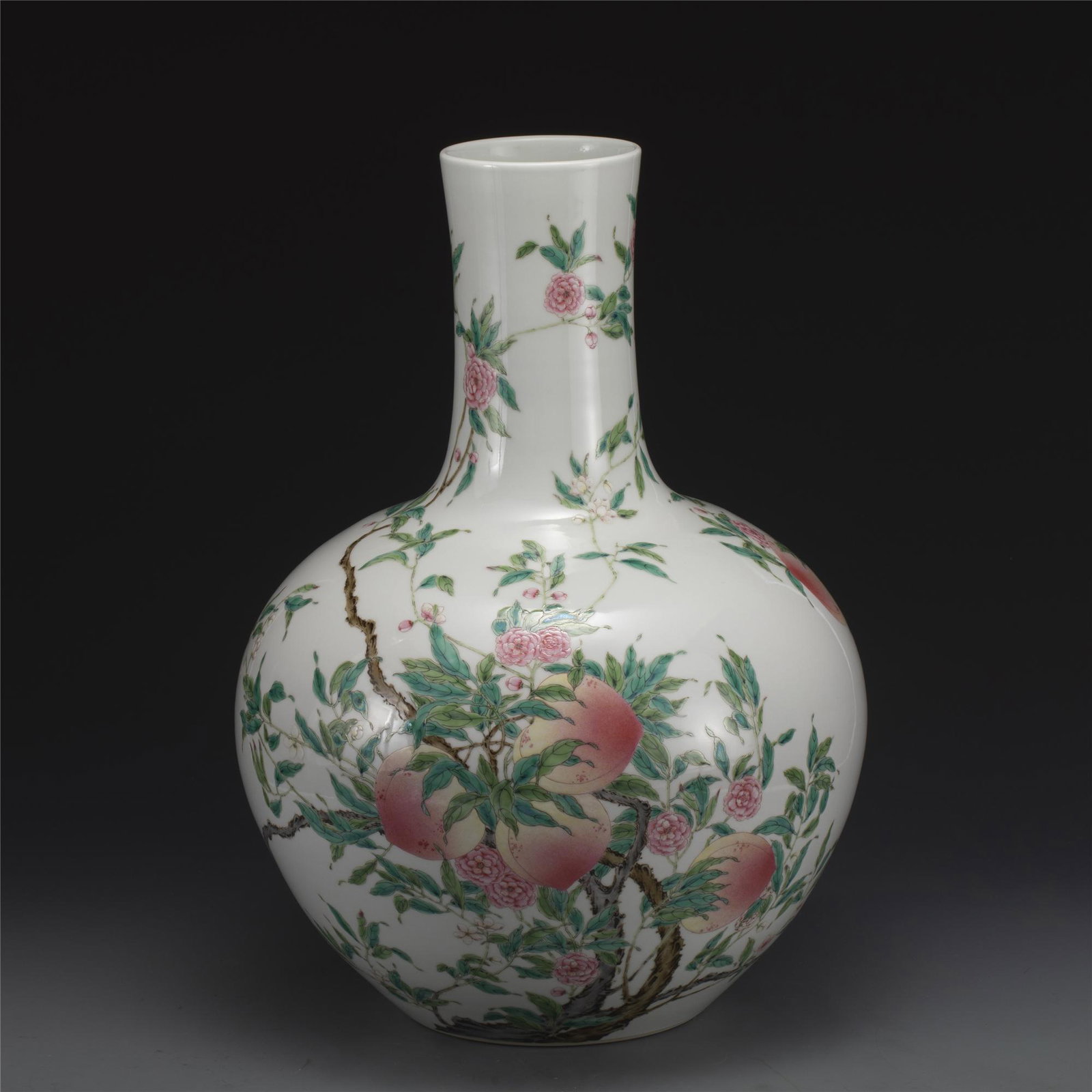 YONGZHENG FAMILLE ROSE POMEGRANATE CELESTIAL VASE (1 of 12)