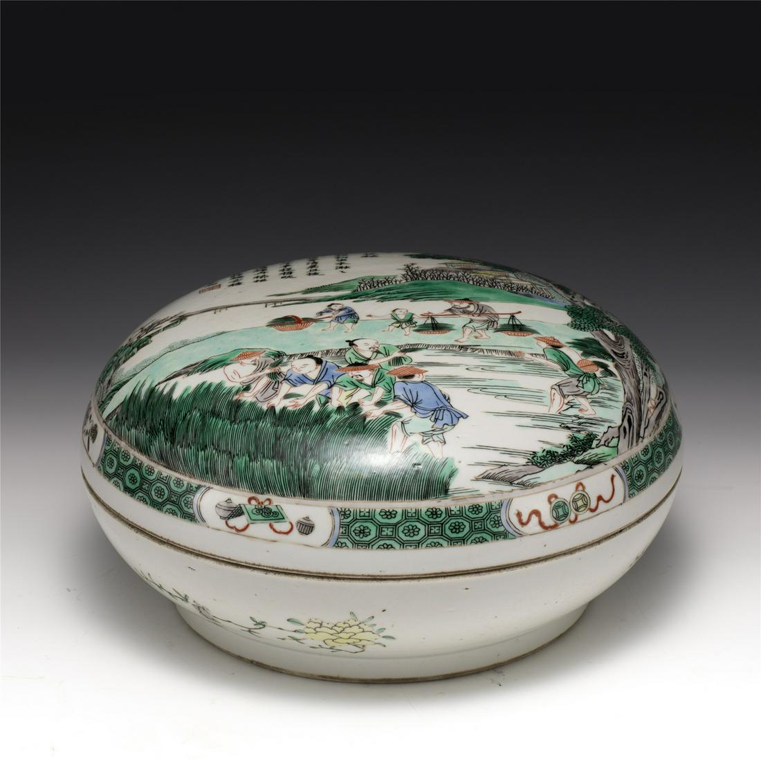 QING KANGXI FAMILLE ROSE BOX (1 of 11)