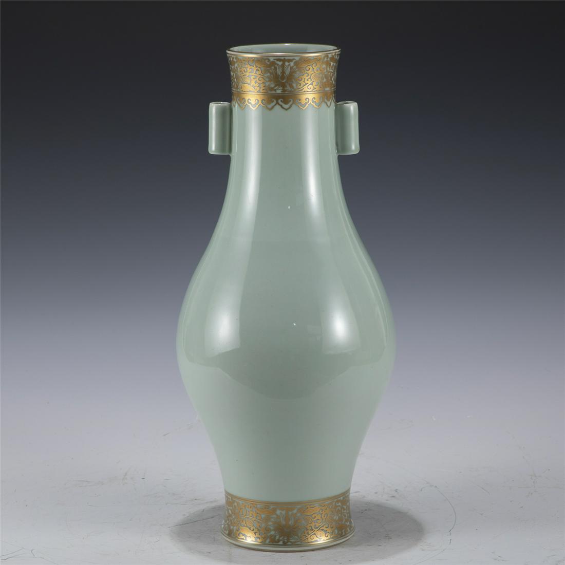 QING YONGZHENG DOUQING PAINTED GOLD VASE (1 of 8)