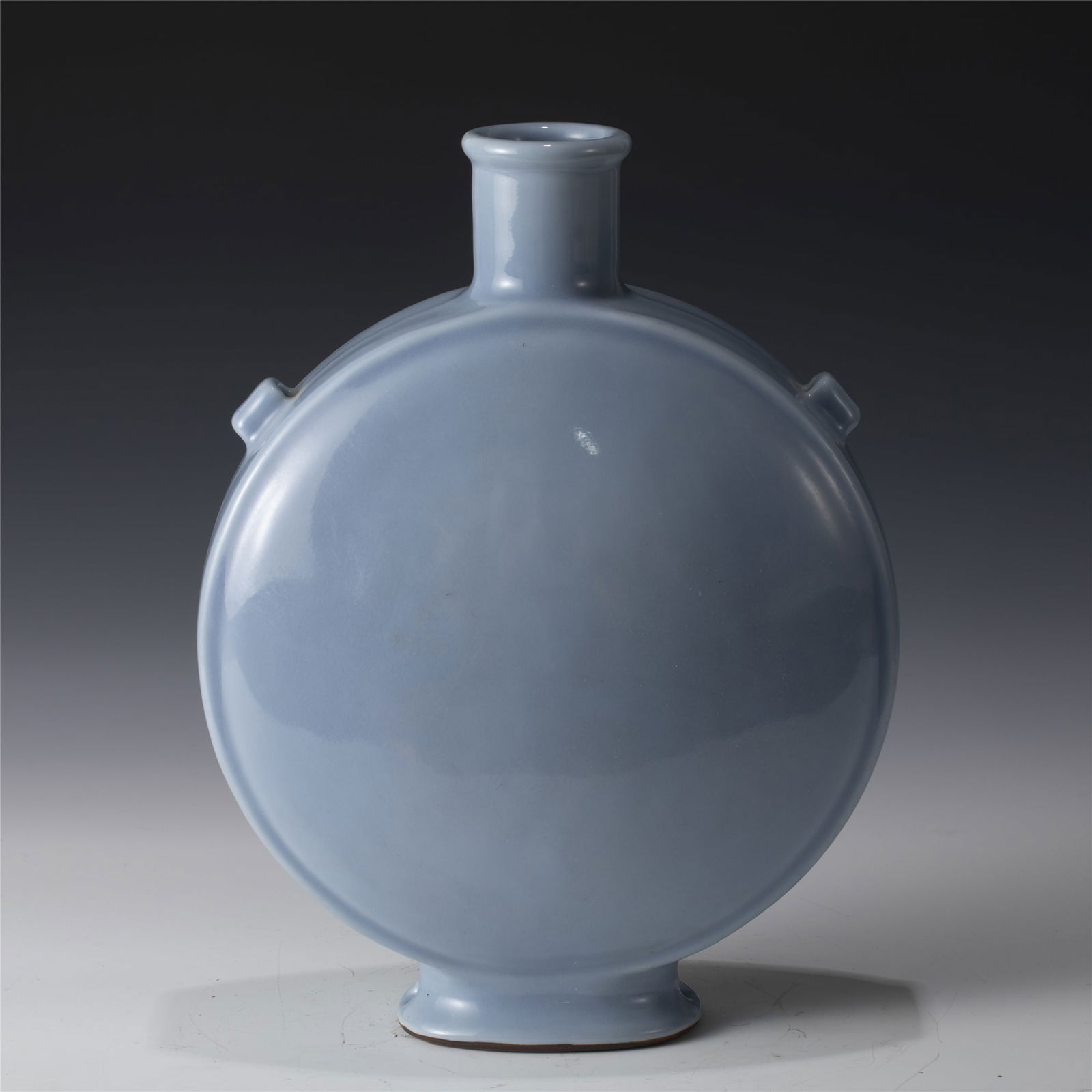 QING QIANLONG TIANLAN GLAZED MOON VASE (1 of 11)