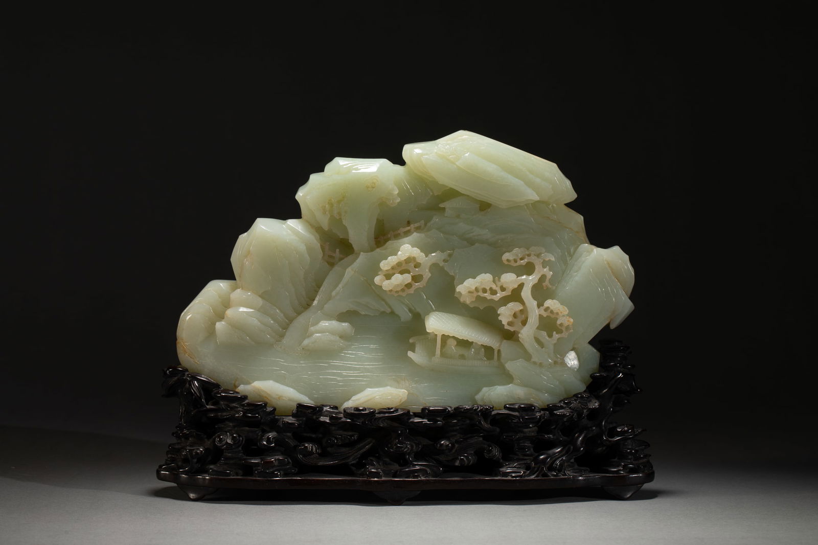 CHINESE HETIAN JADE CARVED MOUNTAIN (1 of 11)