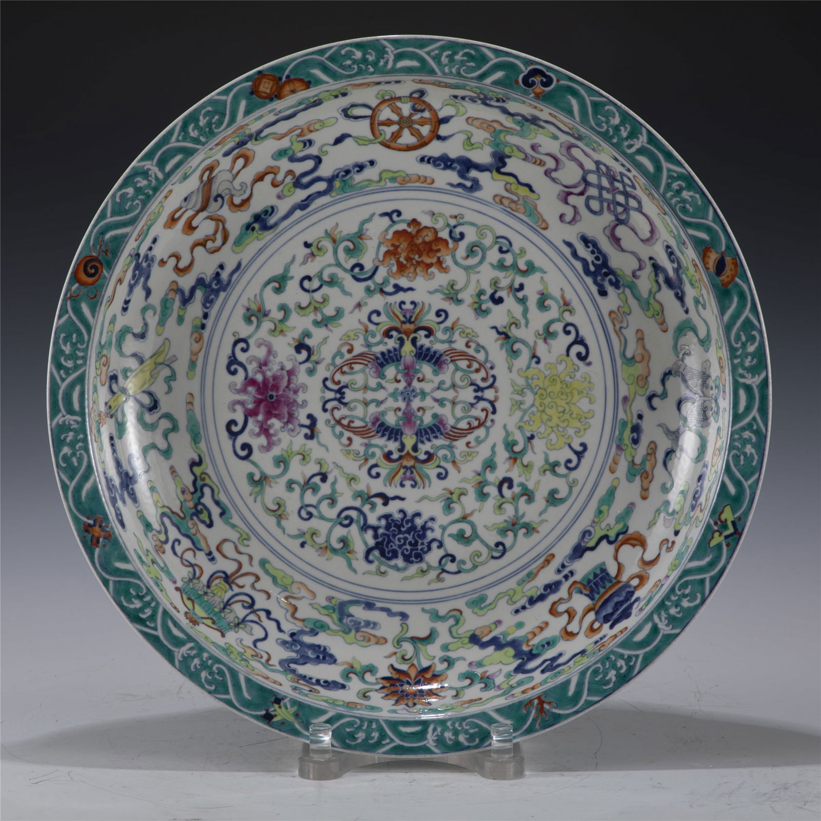 QING QIANLONG DOUCAI COLOR PLATE (1 of 10)