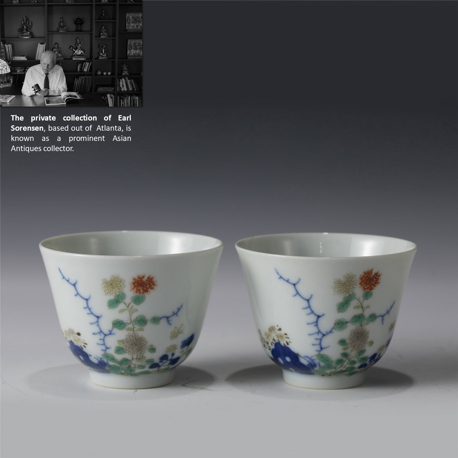 PAIR OF QING KANGXI FAMILLE ROSE BOWLS: PROVENANCE: From The private collection of Earl Sorensen, based out of Atlanta, is known as a prominent Asian Antiques collector. A International businessman whom trades with various Asian countries d