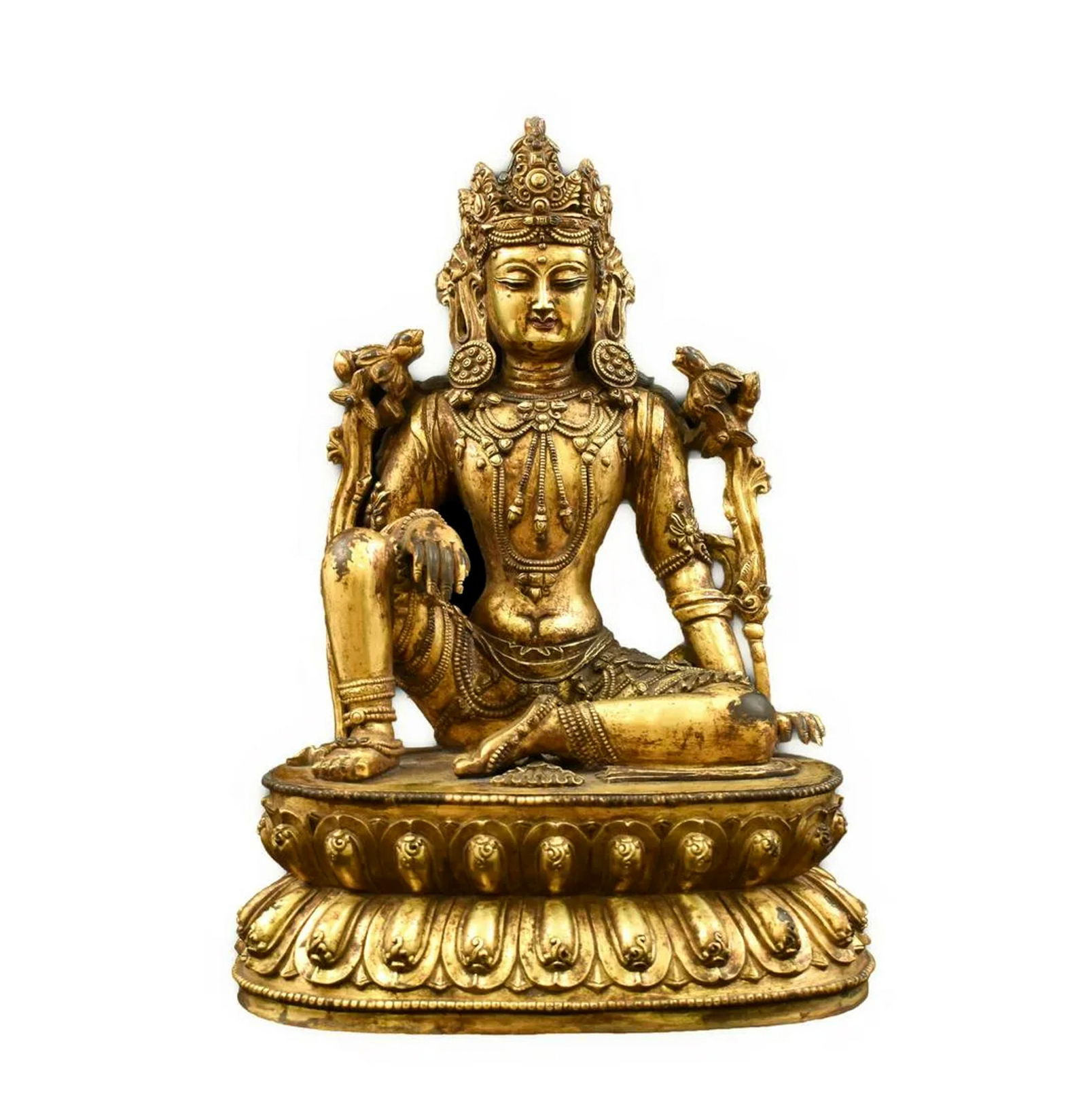MING GILT BRONZE GUANYIN AVALOKITESHVARA CHATURBHUJA (1 of 12)