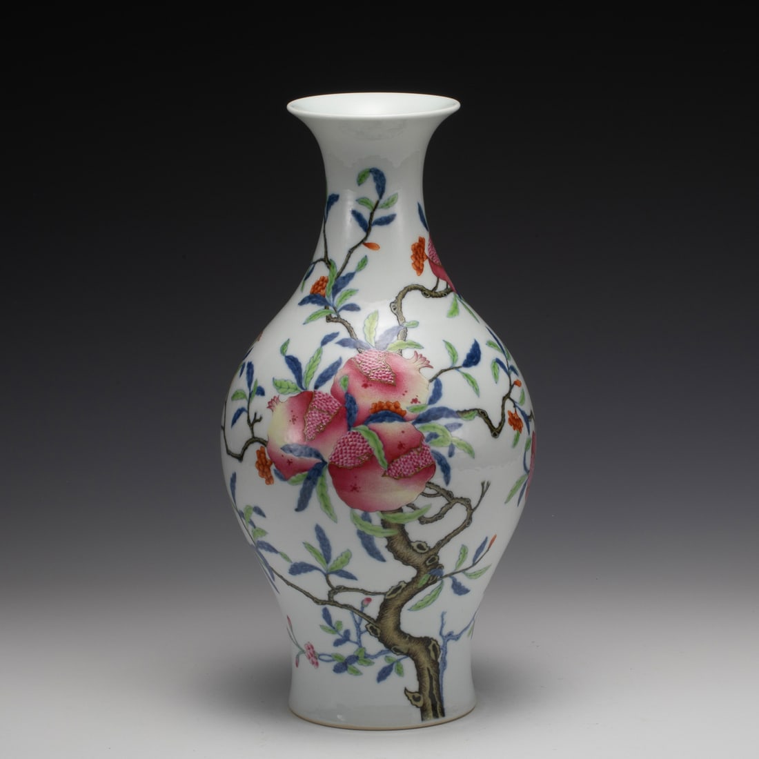 QING YONGZHENG FAMILLE ROSE WILLOW VASE (1 of 6)