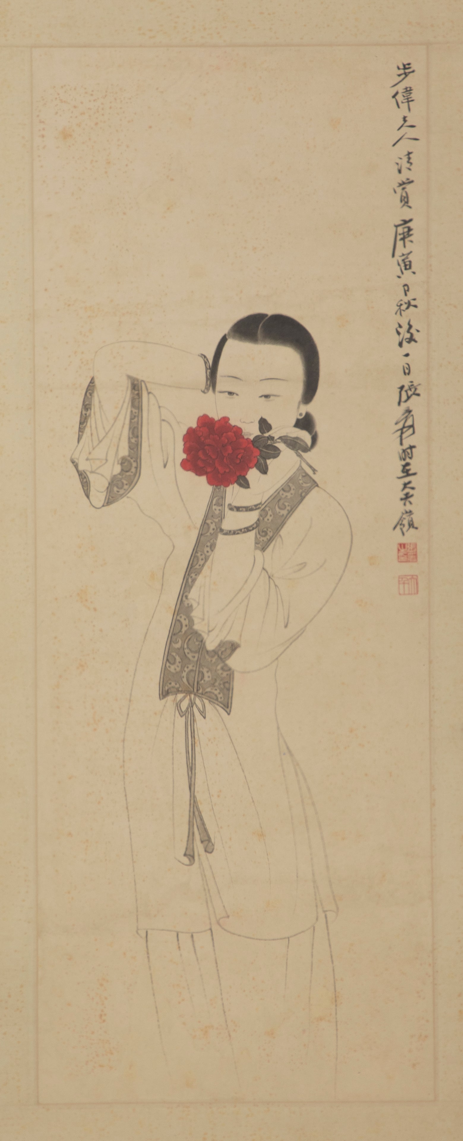 1950 ZHANG DAQIAN ALLURING WITH A SMILE PAINTING (1 of 6)