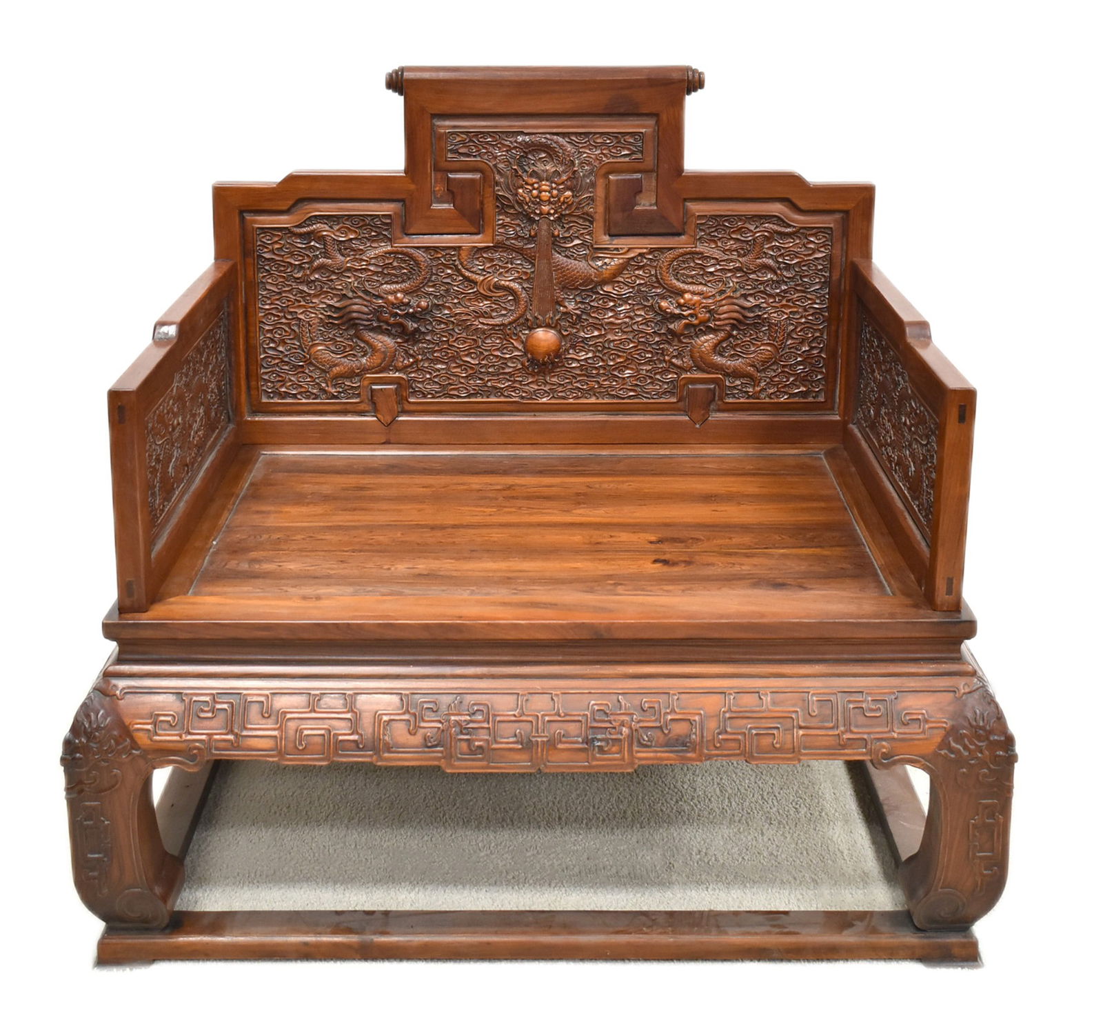 HUANGHUALI CARVED THRONE CHAIR (1 of 18)