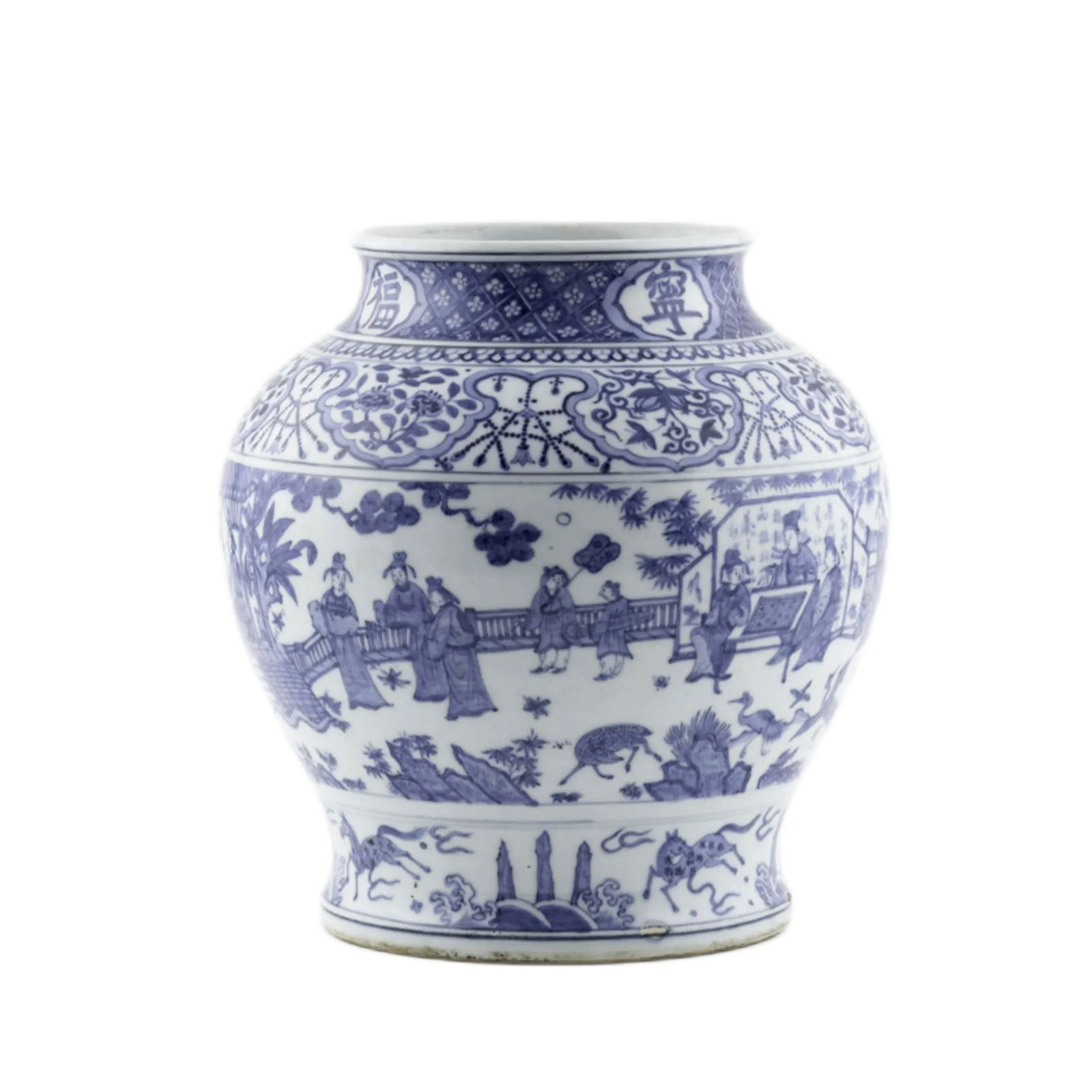 MING FIGURE & LANDSCAPE JAR (1 of 9)