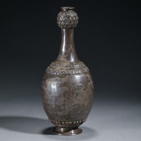 CHINESE SILVER GARLIC VASE