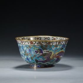 GILT BRONZE CLOISONNE BOWL
