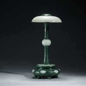 HETIAN JADE CARVED HAT STAND