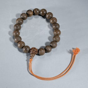 CHENXIANG ALLOESWOOD CARVED BEADS BRACELET