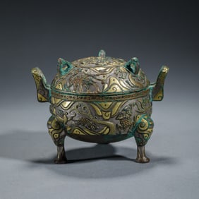 SILVER GILT LIDDED CENSER
