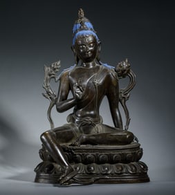 BRONZE SEATED GUANYIN
