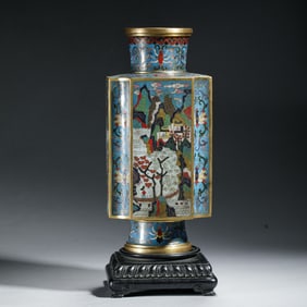 GILT BRONZE CLOISONNE VASE
