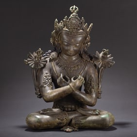 CHINESE BRONZE BUDDHA DEITY