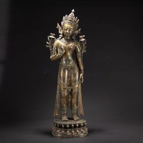 CHINESE BRONZE STANDING BUDDHA