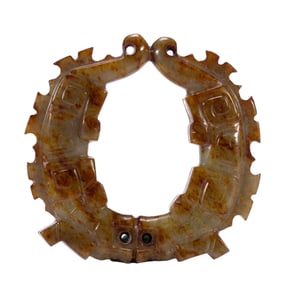 ANCIENT CHINESE JADE CARVED BI ORNAMENT