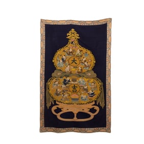 SILK KESI PANEL OF DAJI DOUBLE GOURD