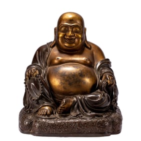 GILT BRONZE SEATED RULAI BUDDHA