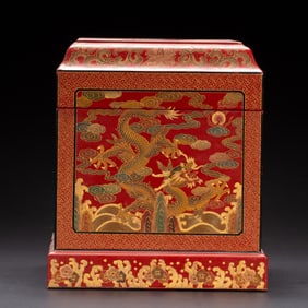 GILT DRAGON LAQUER BOX