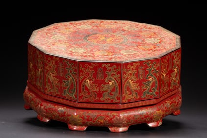 GILT DRAGON LAQUER BOX