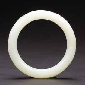 HETIAN JADE CARVED BANGLE